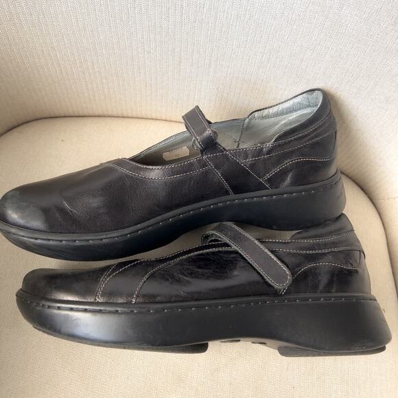 Naot Shoes Womens 11 11.5 Mary Jane Black Leather 42 Rubber - Picture 4 of 10